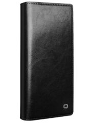 QIALINO For Samsung Galaxy S24 Ultra Wallet Case Waxy Genuine Leather Flip Phone Cover by The Case Factory