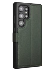 QIALINO For Samsung Galaxy S24 Ultra Wallet Case Genuine Cow Leather Magnetic Closure Flip Phone Cover by The Case Factory