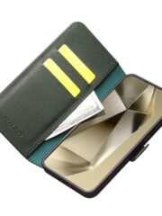 QIALINO For Samsung Galaxy S24 Wallet Case Genuine Leather Magnetic Closure Flip Phone Cover by The Case Factory