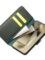 QIALINO For Samsung Galaxy S24+ Wallet Case Genuine Leather Flip Phone Cover with Magnetic Closure by The Case Factory