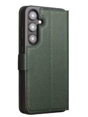 QIALINO For Samsung Galaxy S24+ Wallet Case Genuine Leather Flip Phone Cover with Magnetic Closure by The Case Factory