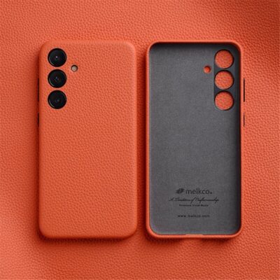 MELKCO For Samsung Galaxy S24 Case Premium Genuine Leather Full-Wrap Phone Cover by The Case Factory