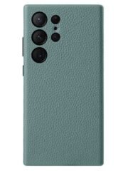 MELKCO For Samsung Galaxy S24 Ultra Case Premium Genuine Leather Full-Wrap Phone Cover Baby Blue Samsung Galaxy S24 Ultra by The Case Factory