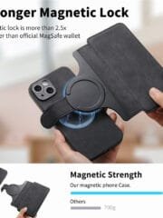CASENEO MW-03 For iPhone 15 Case Magnetic Detachable Wallet Leather Flip Phone Cover by The Case Factory