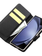 QIALINO For Samsung Galaxy Z Fold5 Wallet Case Genuine Leather Flip Phone Cover with Magnetic Closure by The Case Factory