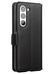 QIALINO For Samsung Galaxy Z Fold5 Wallet Case Genuine Leather Flip Phone Cover with Magnetic Closure by The Case Factory