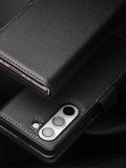 QIALINO For Samsung Galaxy Z Fold5 Wallet Case Genuine Leather Flip Phone Cover with Magnetic Closure by The Case Factory