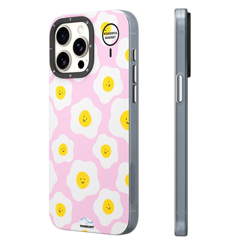 YOUNGKIT Mousse Series For iPhone 14 Pro Case IMD Pattern PC+TPU Magnetic Phone Cover by The Case Factory