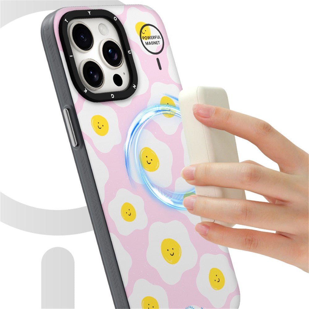 YOUNGKIT Mousse Series For iPhone 14 Pro Case IMD Pattern PC+TPU Magnetic Phone Cover by The Case Factory