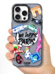 YOUNGKIT I'm Here Paris Series For iPhone 15 Pro Magnetic Case IMD Pattern PC+TPU Phone Cover by The Case Factory
