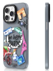 YOUNGKIT I'm Here Paris Series For iPhone 15 Pro Magnetic Case IMD Pattern PC+TPU Phone Cover by The Case Factory