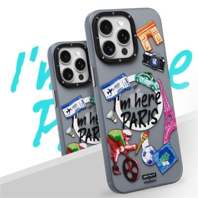 YOUNGKIT I'm Here Paris Series For iPhone 14 Pro Max Magnetic Case PC+TPU Phone Cover IMD Design by The Case Factory