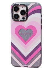 YOUNGKIT Dazzling Series For iPhone 15 Pro Max Magnetic Case Cute Pattern Hard PC Back Protective Cover Heart by The Case Factory