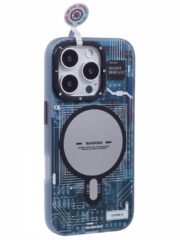 YOUNGKIT Technology Series for iPhone 16 Pro Case Compatible with MagSafe PC+TPU Matte Phone Cover IMD Pattern Grey by The Case Factory