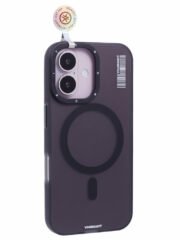 YOUNGKIT For iPhone 16 Case Compatible with MagSafe Anti-Fingerprint PET+TPU Phone Cover Transparent Black by The Case Factory