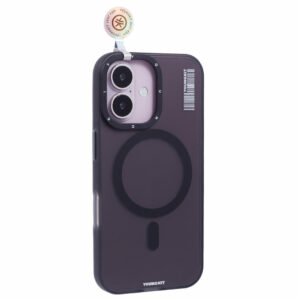 YOUNGKIT For iPhone 16 Plus Case Compatible with MagSafe Frosted PET+TPU Phone Cover Shockproof Transparent Black by The Case Factory