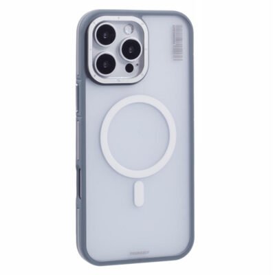 YOUNGKIT For iPhone 16 Pro Max Case Compatible with MagSafe PC + TPU Anti-Fingerprint Phone Cover Grey by The Case Factory