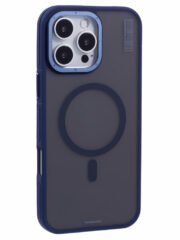 YOUNGKIT For iPhone 16 Pro Max Case Compatible with MagSafe PC + TPU Anti-Fingerprint Phone Cover Blue by The Case Factory