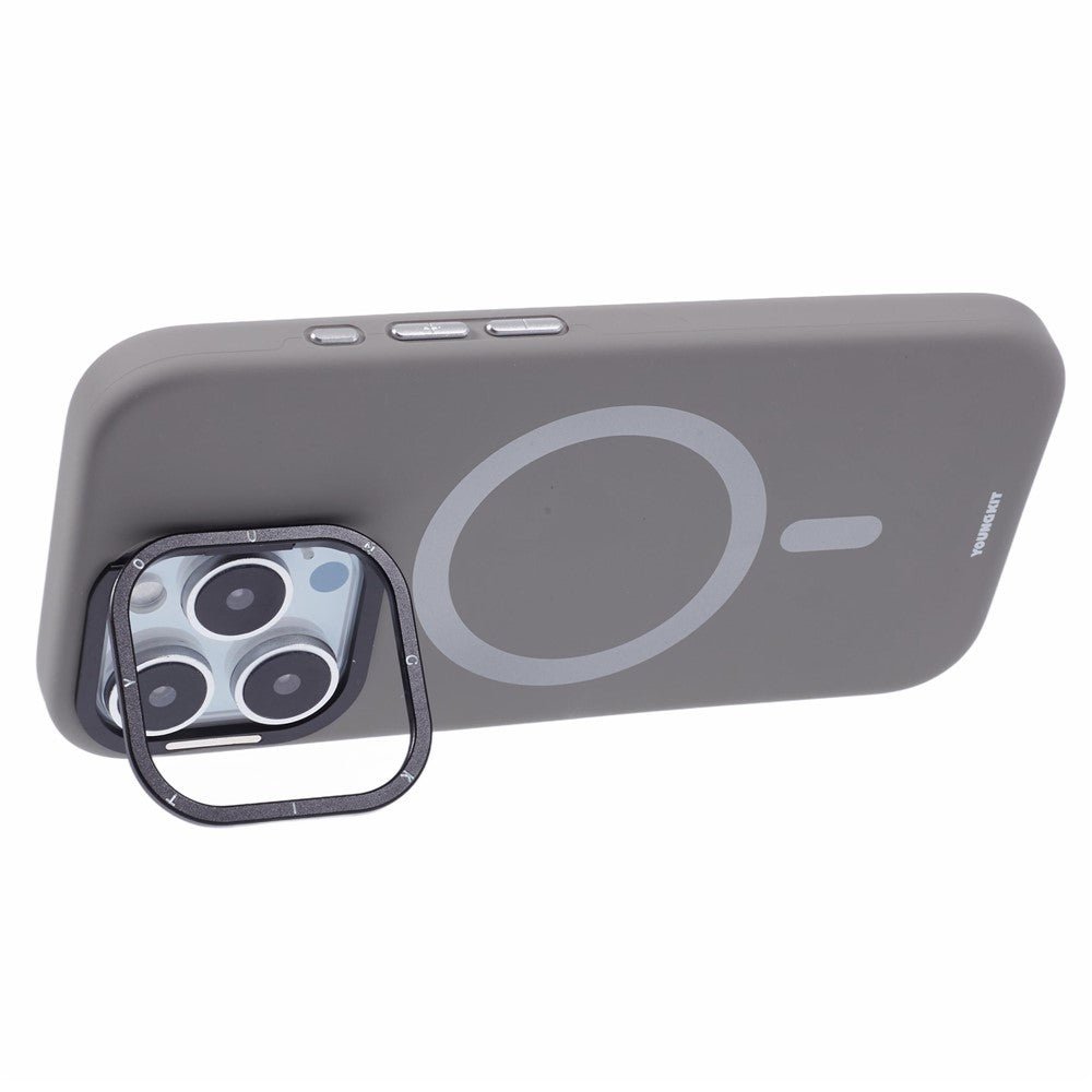 YOUNGKIT For iPhone 16 Pro Max Case Compatible with MagSafe Lens Kickstand Silicone Phone Cover by The Case Factory