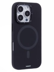 YOUNGKIT For iPhone 16 Pro Max Case Compatible with MagSafe Lens Kickstand Silicone Phone Cover Black by The Case Factory