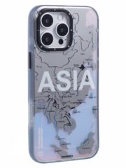 YOUNGKIT Global Series for iPhone 16 Pro Magnetic Case IMD Map Design PC+TPU Phone Cover Aisa by The Case Factory