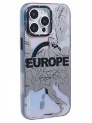 YOUNGKIT Global Series for iPhone 16 Pro Magnetic Case IMD Map Design PC+TPU Phone Cover Europe by The Case Factory