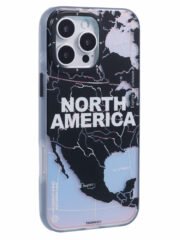 YOUNGKIT Global Series for iPhone 16 Pro Magnetic Case IMD Map Design PC+TPU Phone Cover North America by The Case Factory