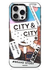 YOUNGKIT City Series for iPhone 16 Pro Max Magnetic Case Shockproof IMD TPU Phone Cover Time by The Case Factory