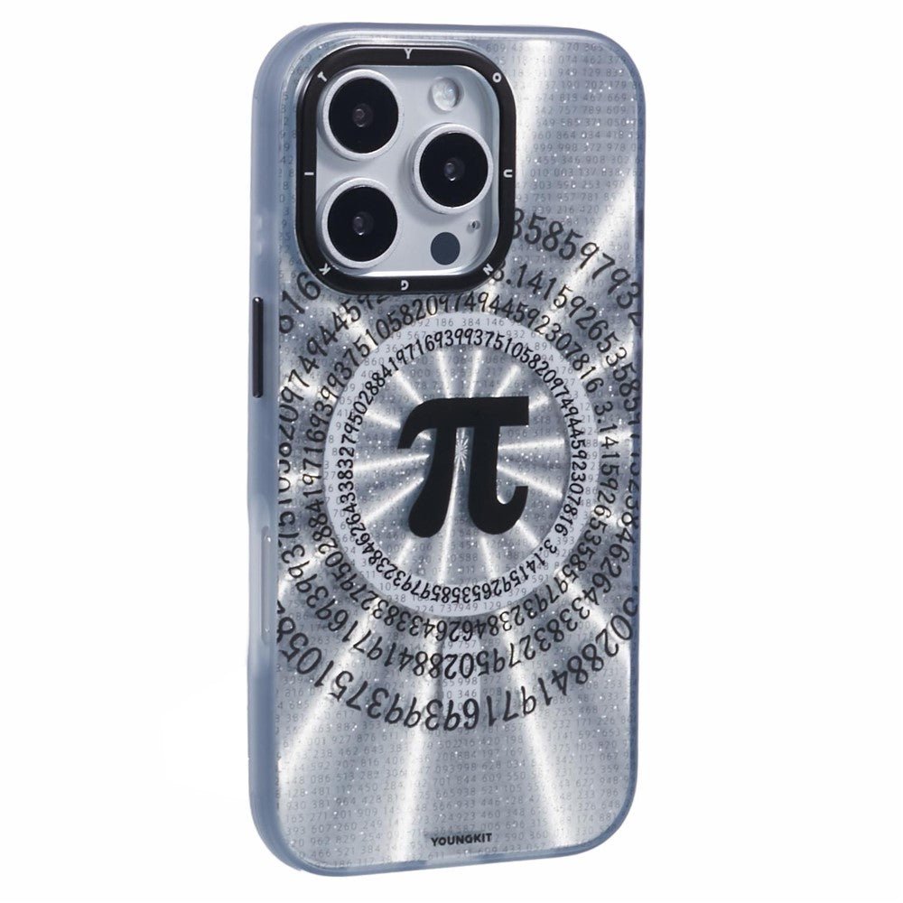 YOUNGKIT Mathematical Series for iPhone 16 Pro Case Compatible with MagSafe IMD TPU Back Cover Infinite π by The Case Factory