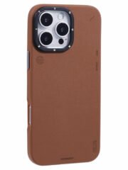 YOUNGKIT For iPhone 16 Pro Case Compatible with MagSafe PU Leather + PC Phone Cover Red Copper by The Case Factory