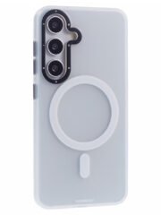 YOUNGKIT For Samsung Galaxy S25 Matte Magnetic Case PET TPU Shockproof Phone Cover White by The Case Factory