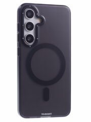 YOUNGKIT For Samsung Galaxy S25 Matte Magnetic Case PET TPU Shockproof Phone Cover Transparent Black by The Case Factory