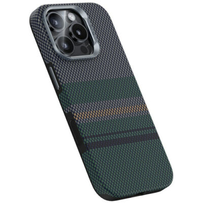 BENKS For iPhone 16 Pro Magnetic Case Kevlar Fiber Phone Back Cover Floating Weave Design