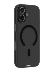 YOUNGKIT For iPhone 17 Matte Case Compatible with MagSafe PET TPU Phone Cover Transparent Black by The Case Factory