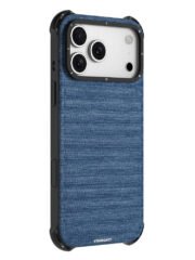 YOUNGKIT For iPhone 17 Pro Max Magnetic Case Jeans Cloth Texture TPU Canvas Phone Back Cover Blue by The Case Factory