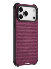 YOUNGKIT For iPhone 17 Pro Max Magnetic Case Jeans Cloth Texture TPU Canvas Phone Back Cover Brown by The Case Factory