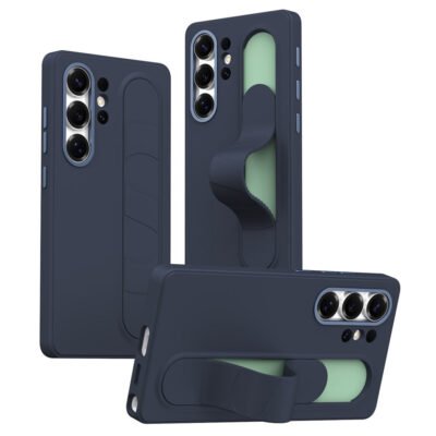 For Samsung Galaxy S25 Ultra Case Customizable Smart Key Control Wristband Kickstand PC + Silicone Phone Cover