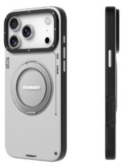 YOUNGKIT For iPhone 17 Pro Max Case Rotating Kickstand Shockproof TPU + PU Leather Phone Back Cover by The Case Factory