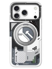 YOUNGKIT for iPhone 17 Pro Magnetic Case Rotating Kickstand IMD TPU Phone Cover White by The Case Factory