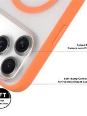 YOUNGKIT For iPhone 17 Pro Clear Case Compatible with MagSafe Shockproof TPU PC Phone Back Cover by The Case Factory