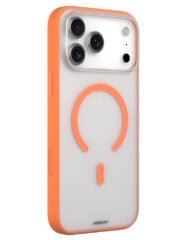 YOUNGKIT For iPhone 17 Pro Clear Case Compatible with MagSafe Shockproof TPU PC Phone Back Cover Orange by The Case Factory