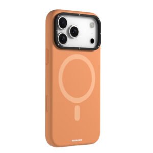YOUNGKIT For iPhone 17 Pro Case Compatible with MagSafe Lens Kickstand Silicone Phone Cover Orange by The Case Factory