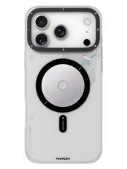 YOUNGKIT For iPhone 17 Pro Max Case Compatible with MagSafe Unique Disc Design TPU + PC Phone Back Cover Transparent by The Case Factory