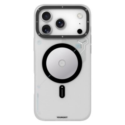 YOUNGKIT For iPhone 17 Pro Magnetic Case Unique Disc Design TPU + PC Phone Back Cover Transparent by The Case Factory