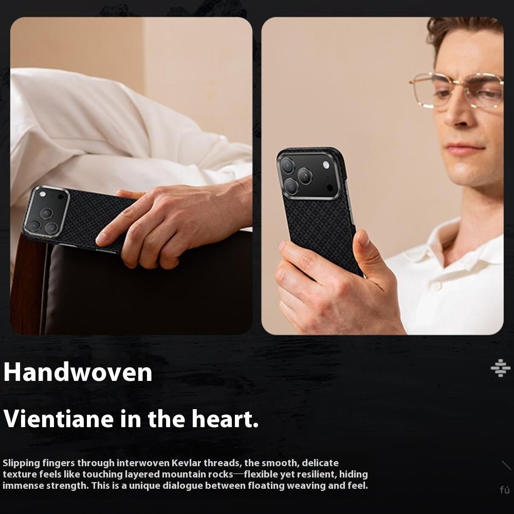 BENKS C1 For iPhone 17 Pro Case Kevlar Aramid Fiber Diamond Texture Woven Phone Cover Compatible with MagSafe - Image 3