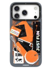YOUNGKIT Interdimensional Series For iPhone 17 Pro Max Magnetic Case Matte TPU IMD Phone Back Cover Wild (Orange Black) by The Case Factory