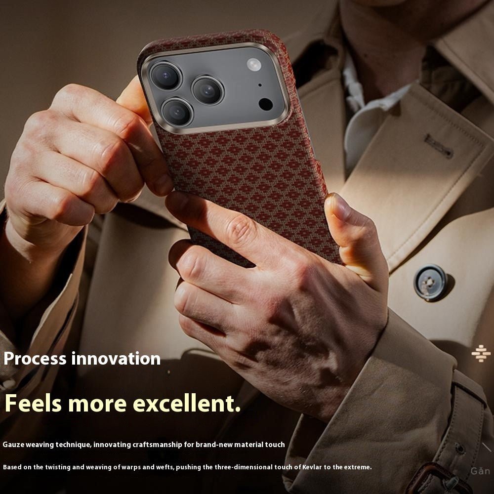 BENKS C1 For iPhone 17 Pro Case Kevlar Aramid Fiber Woven Diamond Texture Phone Cover Compatible with MagSafe - Image 3