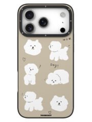 YOUNGKIT Cute Moments Series For iPhone 17 Pro Magnetic Case IMD Shockproof TPU Phone Back Cover Milkshake Puppy by The Case Factory