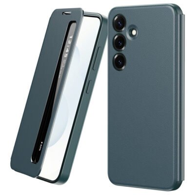 For Samsung Galaxy S25 Case Smart View Window Leather Phone Cover