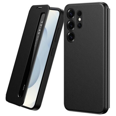 For Samsung Galaxy S23 Ultra Case Smart View Window Leather Phone Cover